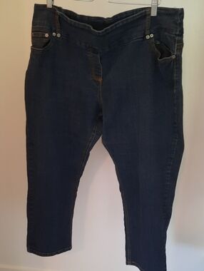 Penningtons Womens Dark Blue Straight Leg Jeans Size 20P